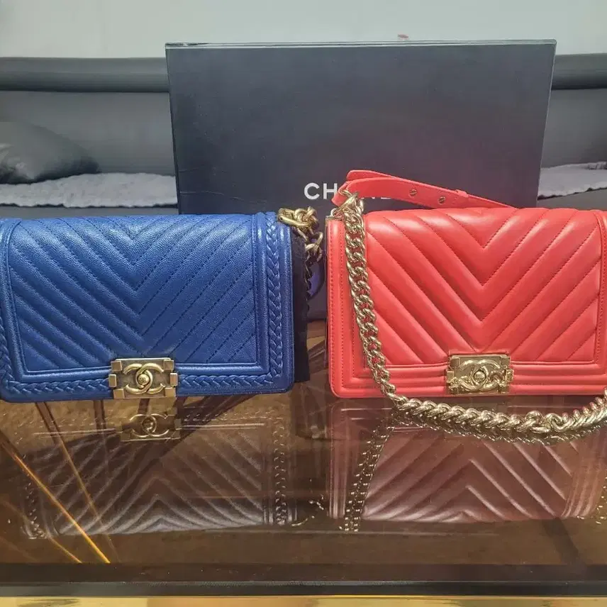 샤넬 보이샤넬 백 블루 키비어 정품 사진 2