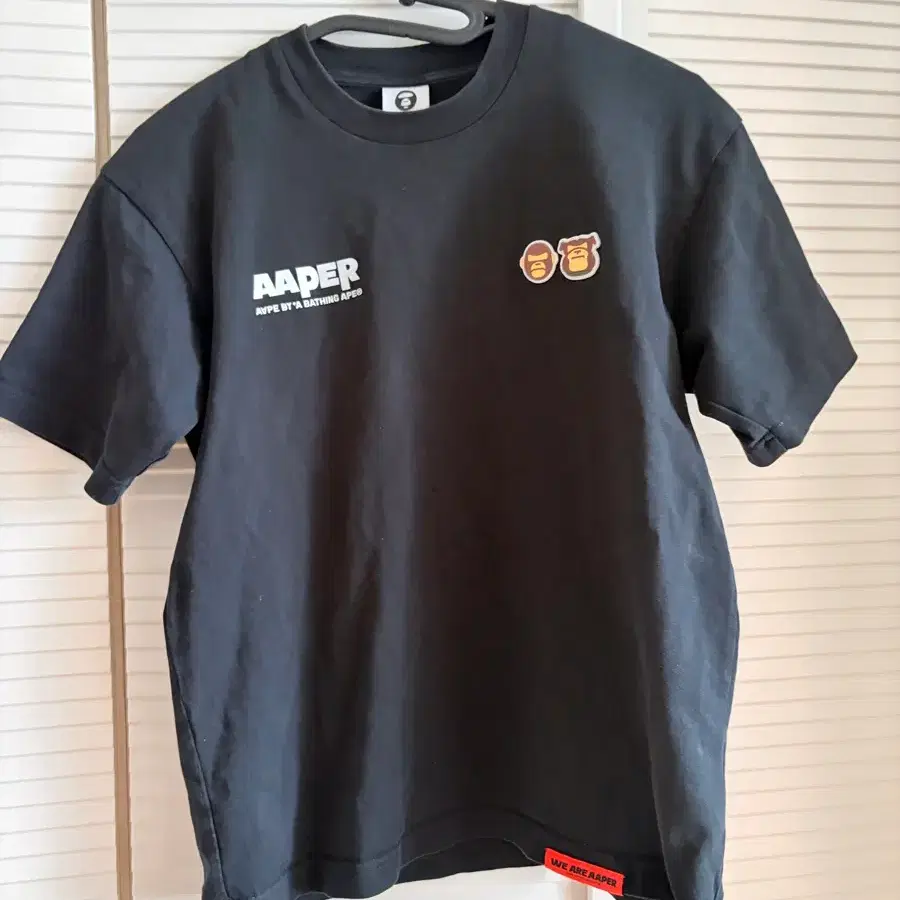 AAPE 바이 APE 반팔 티셔츠 블랙