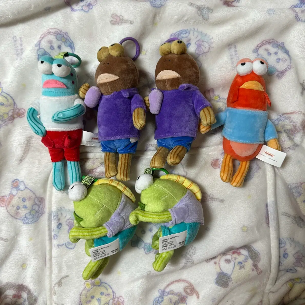 팝마트 스폰지밥 주민 키링 세트