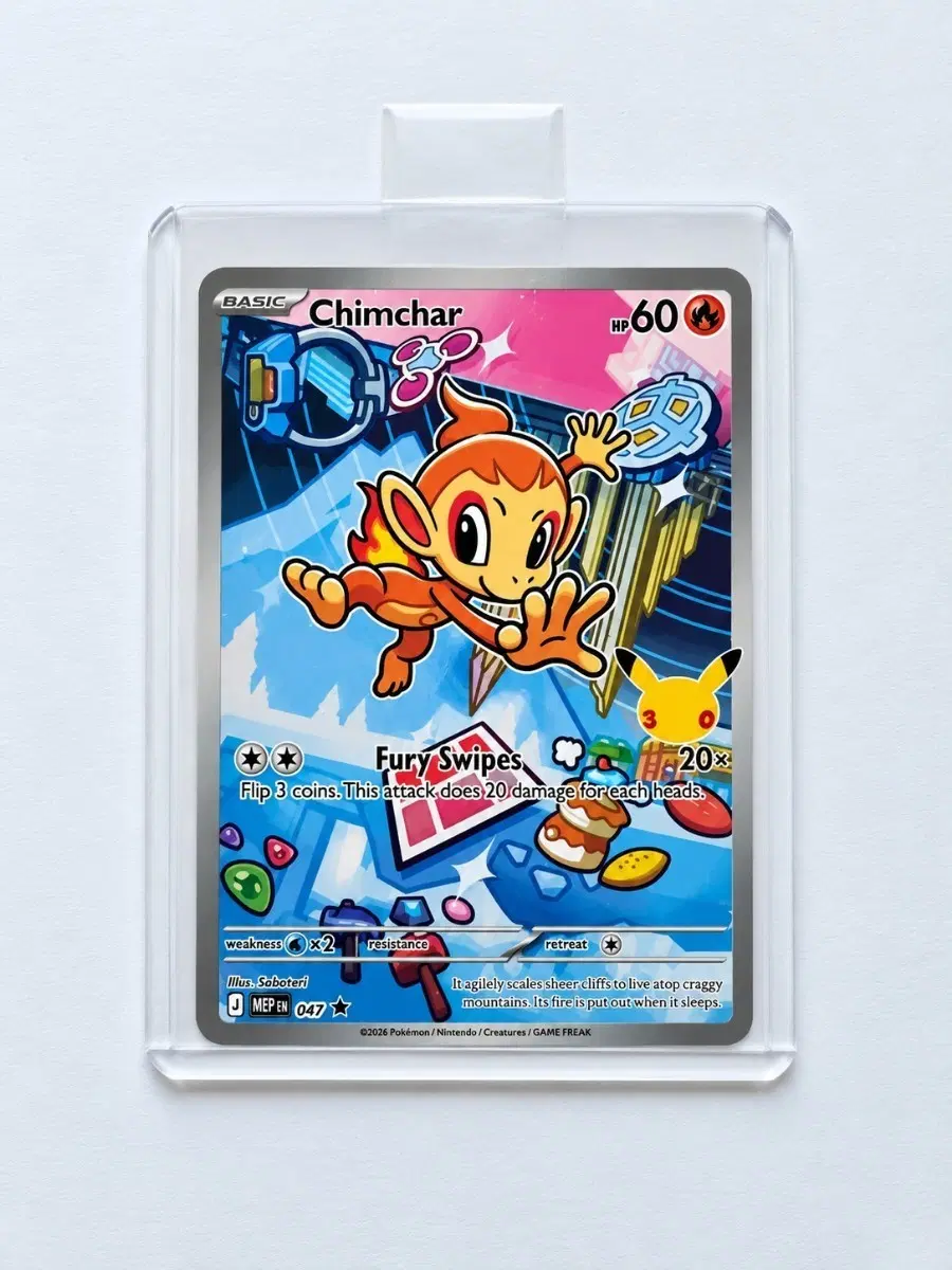 포켓몬 TCG 30주년 기념 카드 불꽃숭이 (영판)
