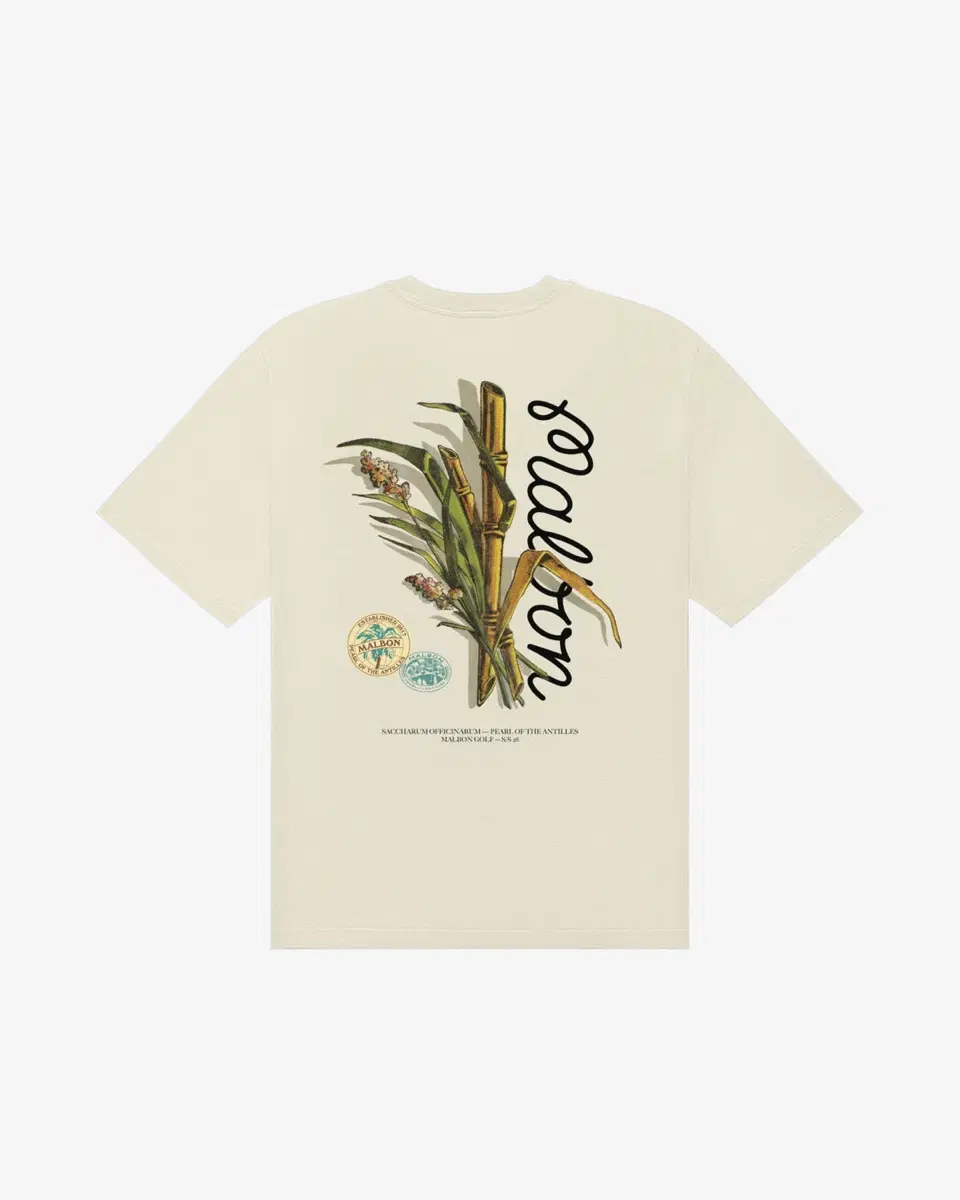 [새상품] 말본 (Malbon) 남성 버뮤다 오리진 반팔 티셔츠 크림 M / L / XL / XXL