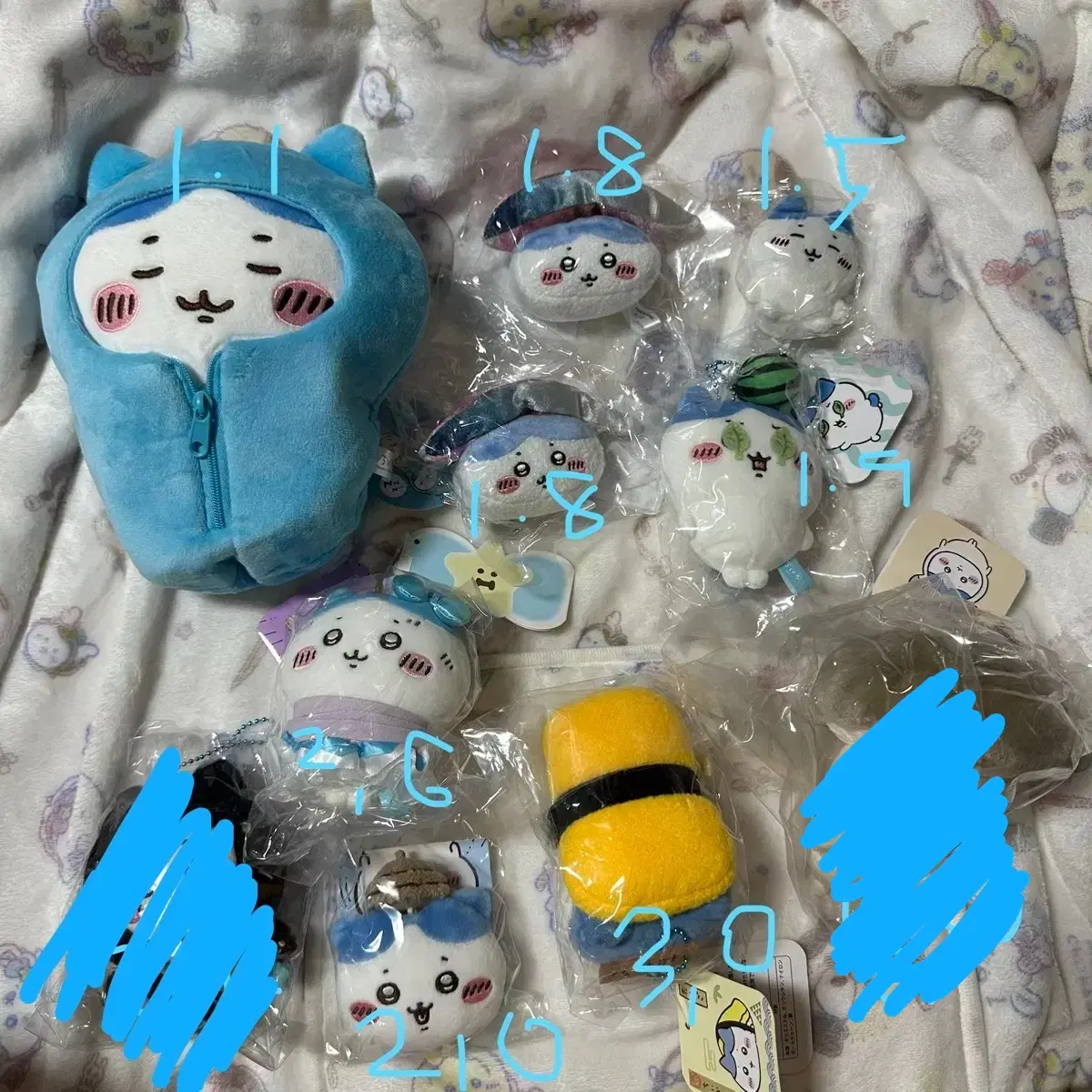 치이카와 하치와레 인형 세트