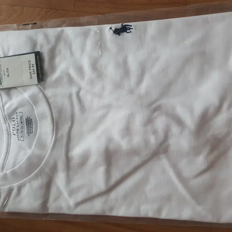 폴로 랄프로렌 화이트 반팔 티셔츠 XL