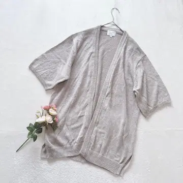 린넨 코튼 가디건 반팔 아우터 루즈핏 체형 커버 그레이지