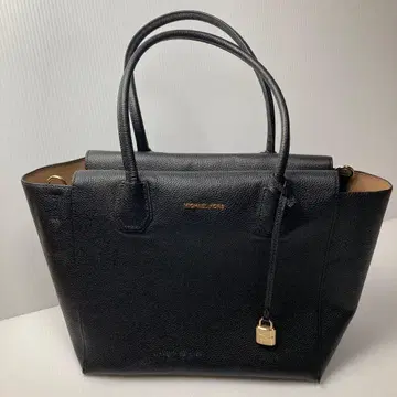 MICHAEL KORS 블랙 가죽 토트백