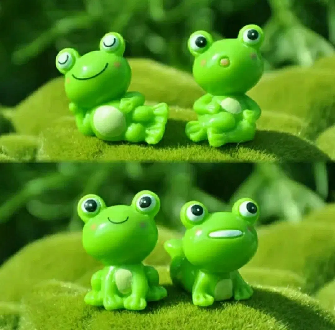 아기 개구리 피규어 4종 미개봉 세트로 일괄 판매합니다.