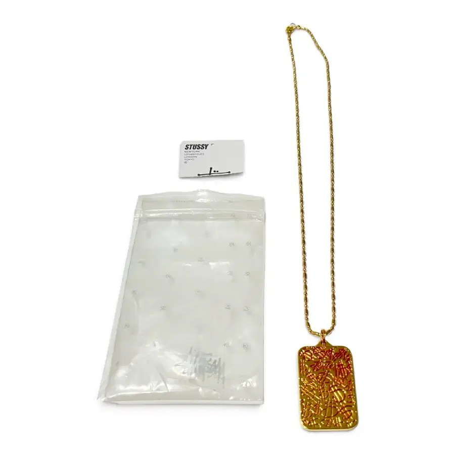 Old Stussy Money necklace gold Rare