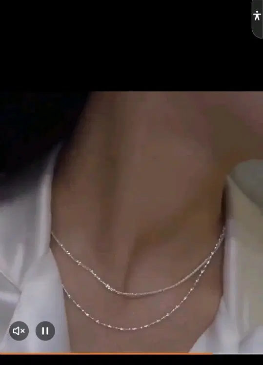 실버 목걸이 두줄 때론따로 때론 같이
