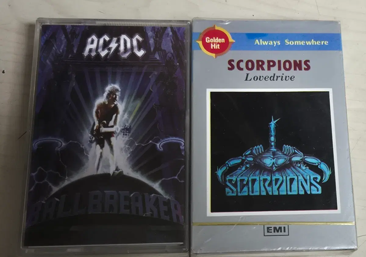AC/DC Ballbreaker 카세트 테이프 / SCORPIONS Lovedrive 카세트 테이프 미개봉테이프