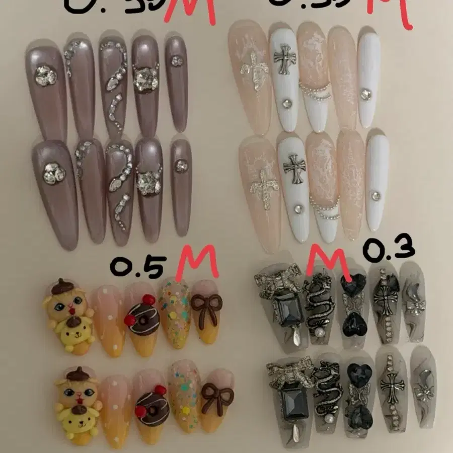 스몰 미듐 사이즈 네일팁 판매