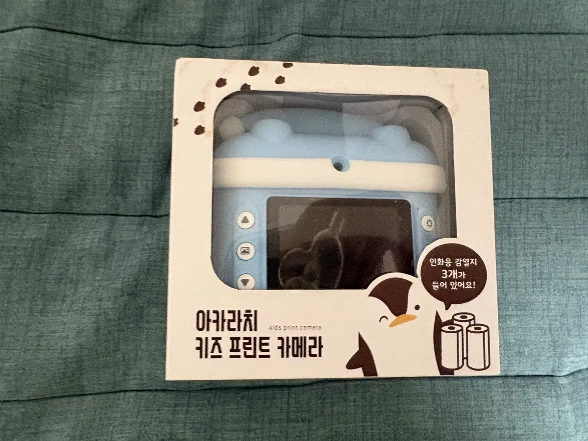 아카라치 키즈 프린트 카메라 블루