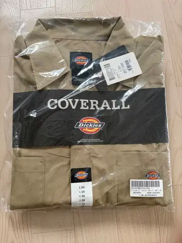 Dickies 숏슬리브 커버올 카키 L