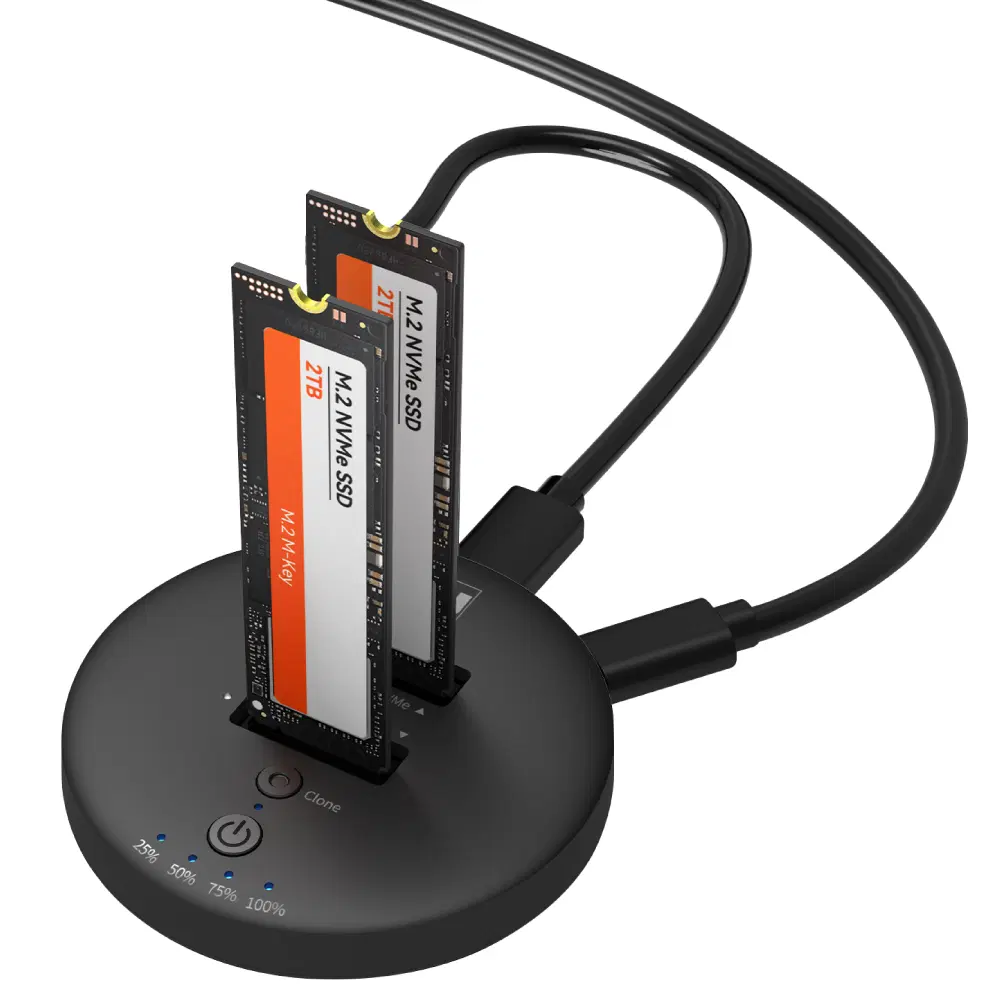 [딜러직판가/새상품]M.2 NVMe SSD 2베이 클론 도킹 스테이션