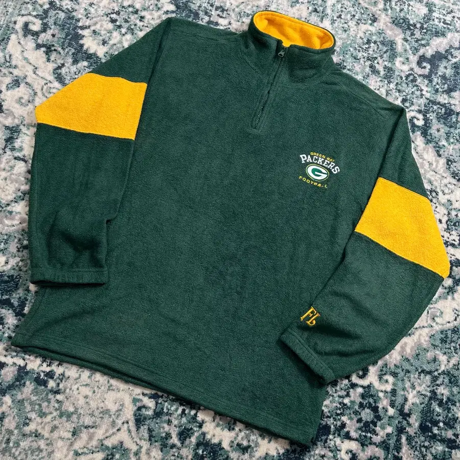 90s NFL Foot Ball 배색 웜업 반집업 (XL)