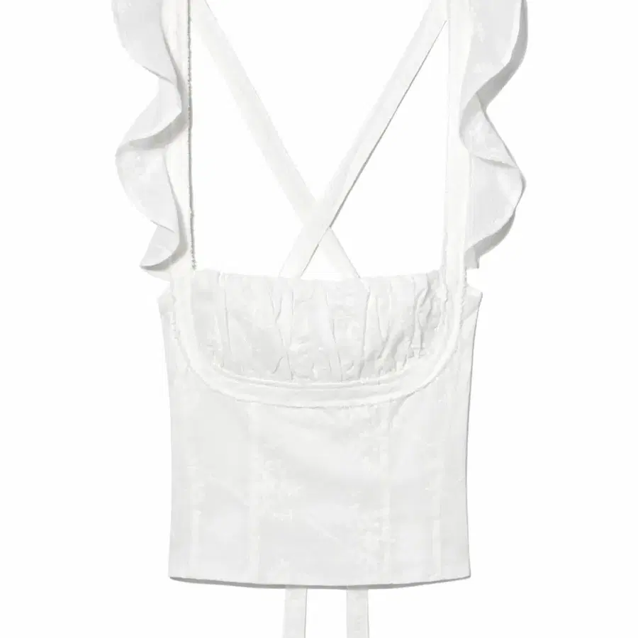 글로니 RODEO RUFFLE TOP (WHITE) 로데오 러플 탑