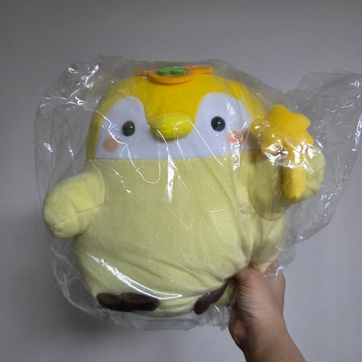 빈티지 토이 인형 고전 만화 피규어 캐릭터 마스코트 동물 펭귄 코우펜짱 대형 빅 노랑요정
