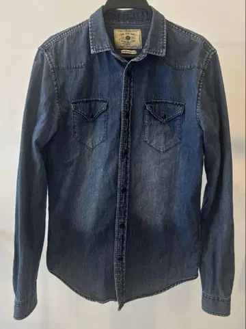ZARA MAN 데님 셔츠 S 다크 데님 빈티지