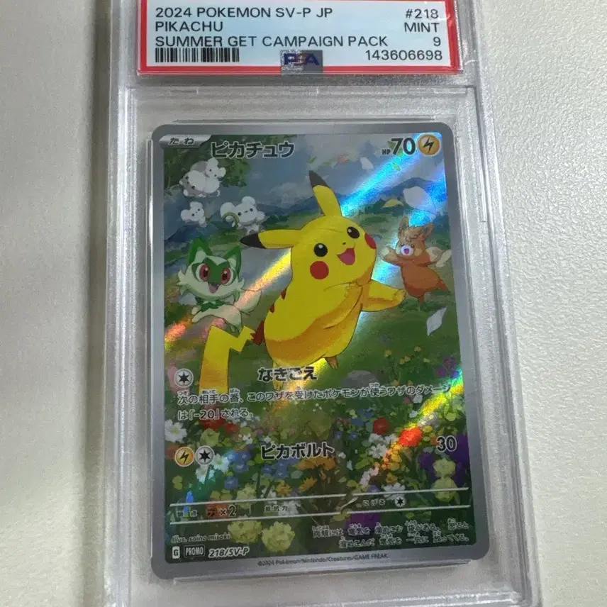 포켓몬 2024 포켓몬 카드 피카츄 썸머 캠페인 팩 PSA 9