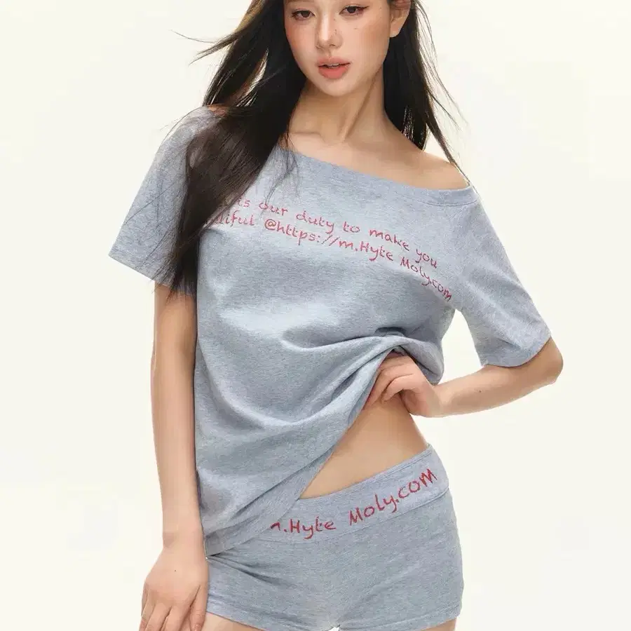 HYTEMOLY 히테몰리 레이어드 그레이 숏 팬츠 반바지