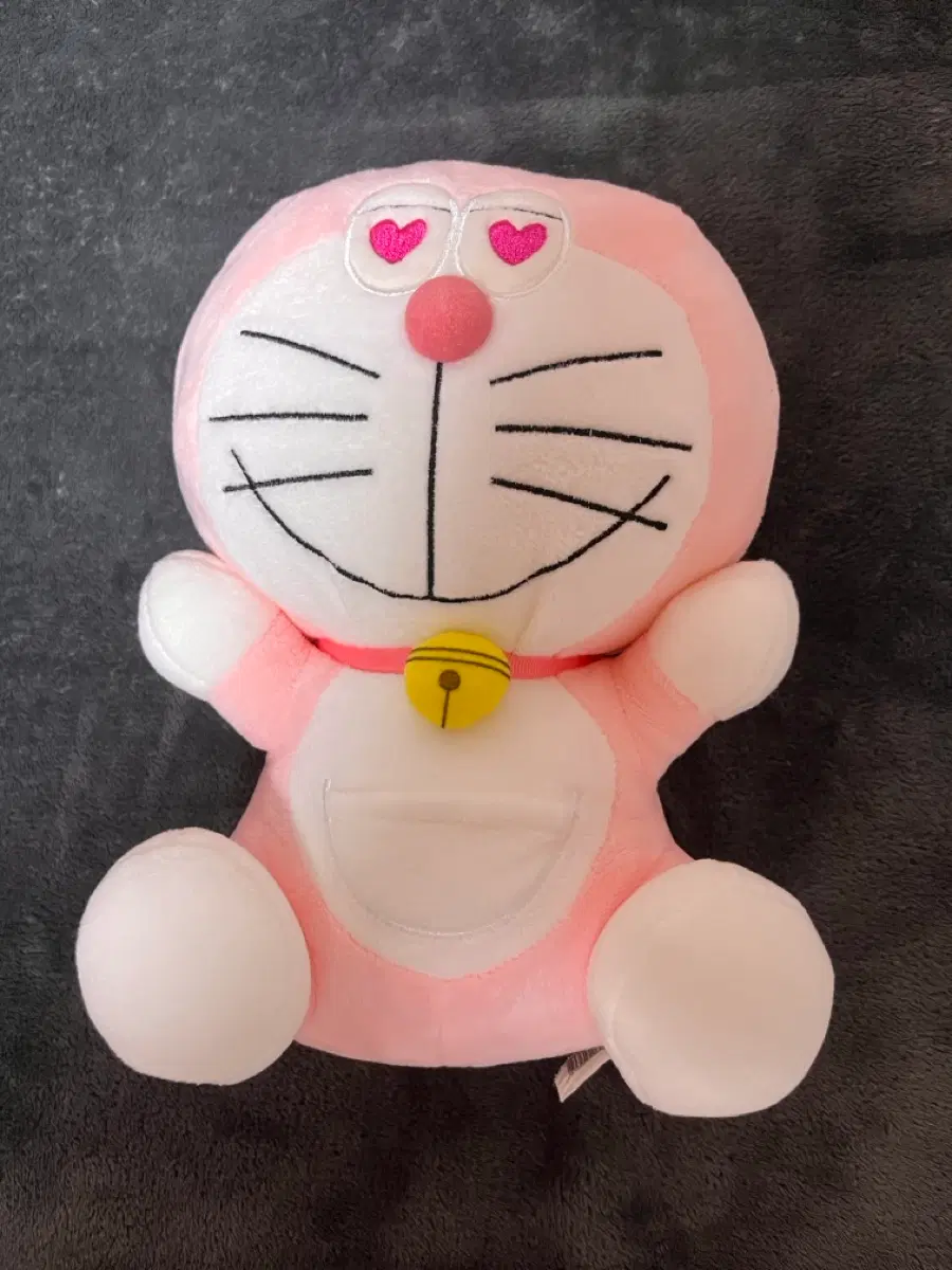 고전 핑크 분홍 하트 도라에몽 인형