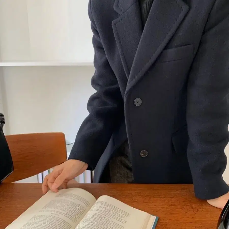 호시스티치 누빔 롱코트