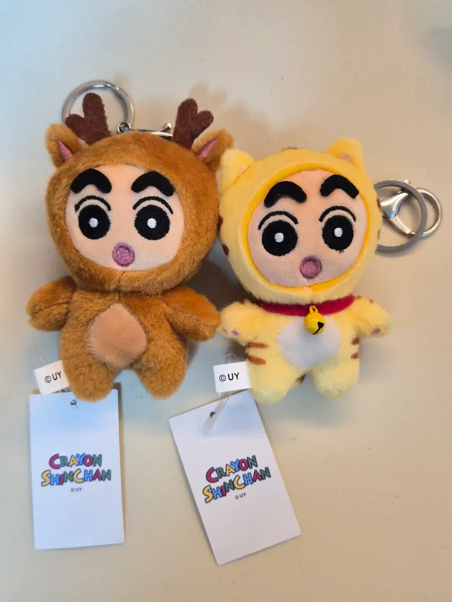 [새상품] 짱구 사슴&고양이 인형 키링 세트