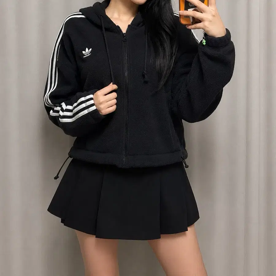 아디다스 플리스 후드 집업