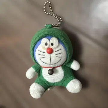 도라에몽 그린 후드 부착 봉제 인형 키링