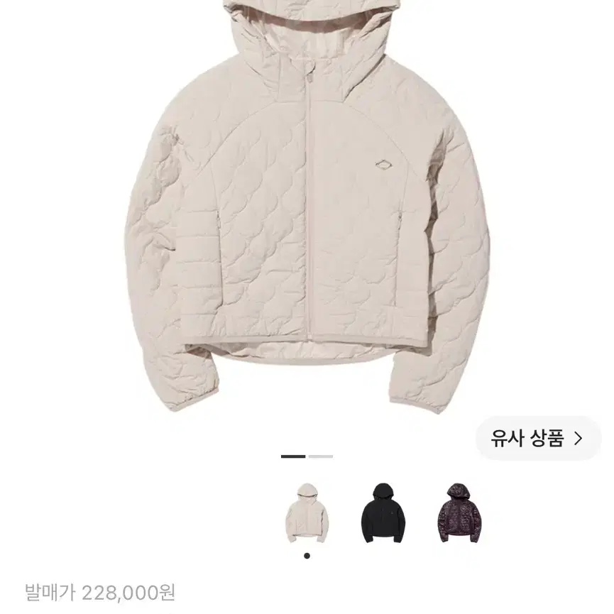 미스치프 퀼티드 후디드 자켓 아이보리
