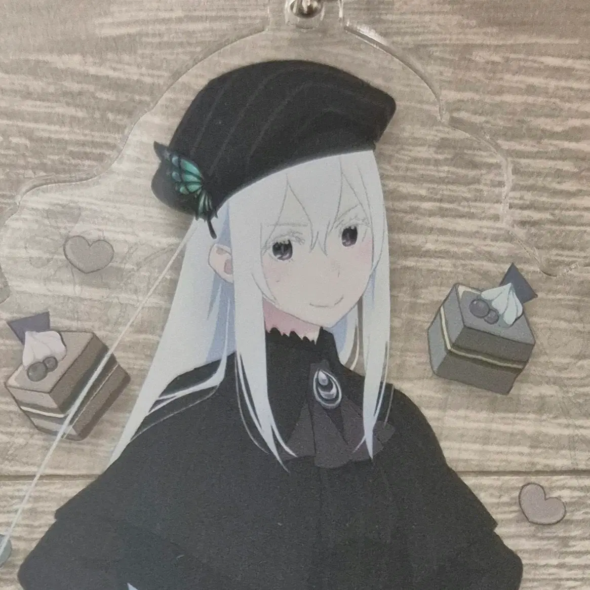 Re:zero/리제로 에키드나 아크릴스탠드 키링 파티버전