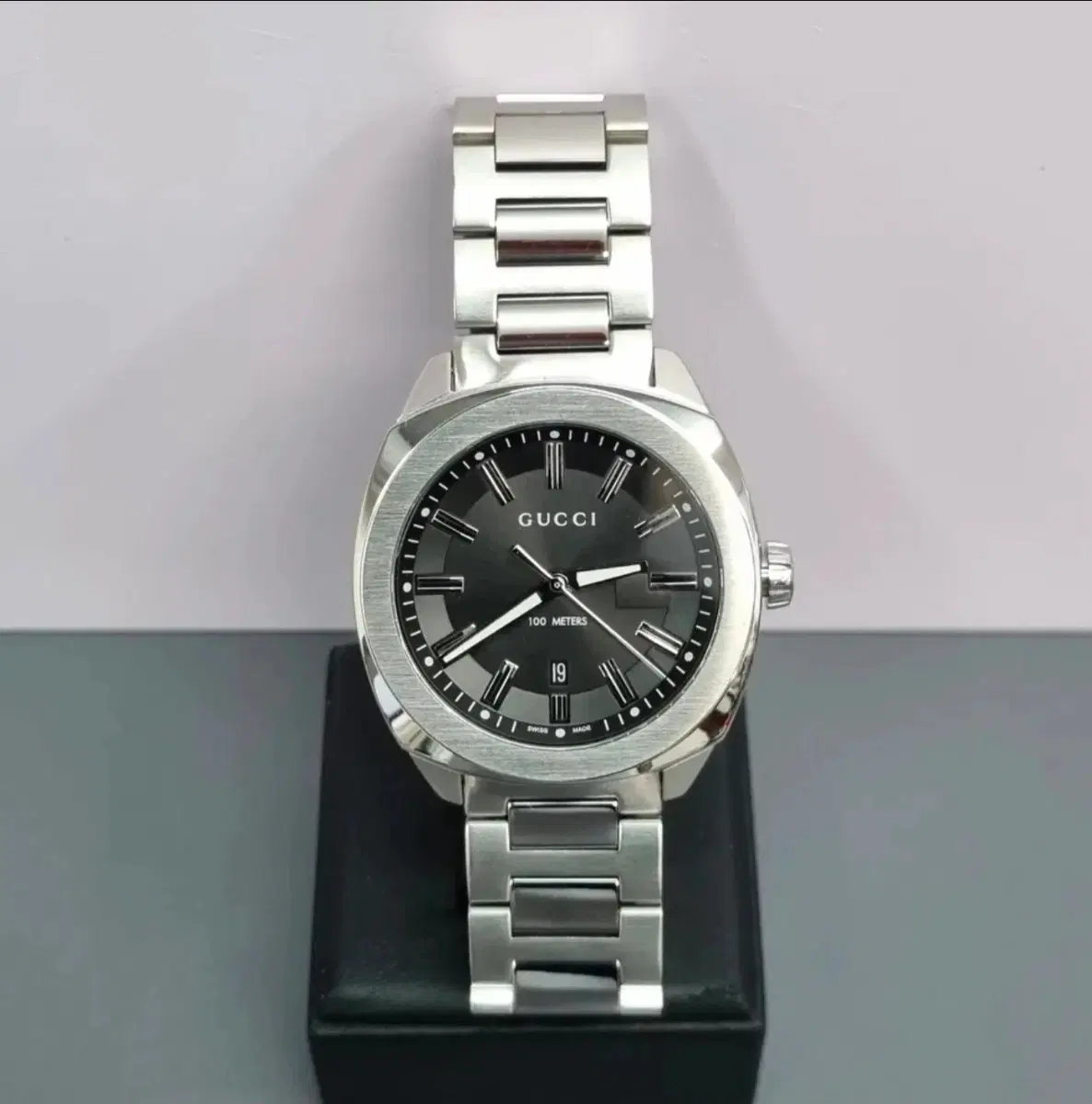 구찌 GG2570 쿼츠 41mm 스테인리스 스틸 블랙 (YA142301)