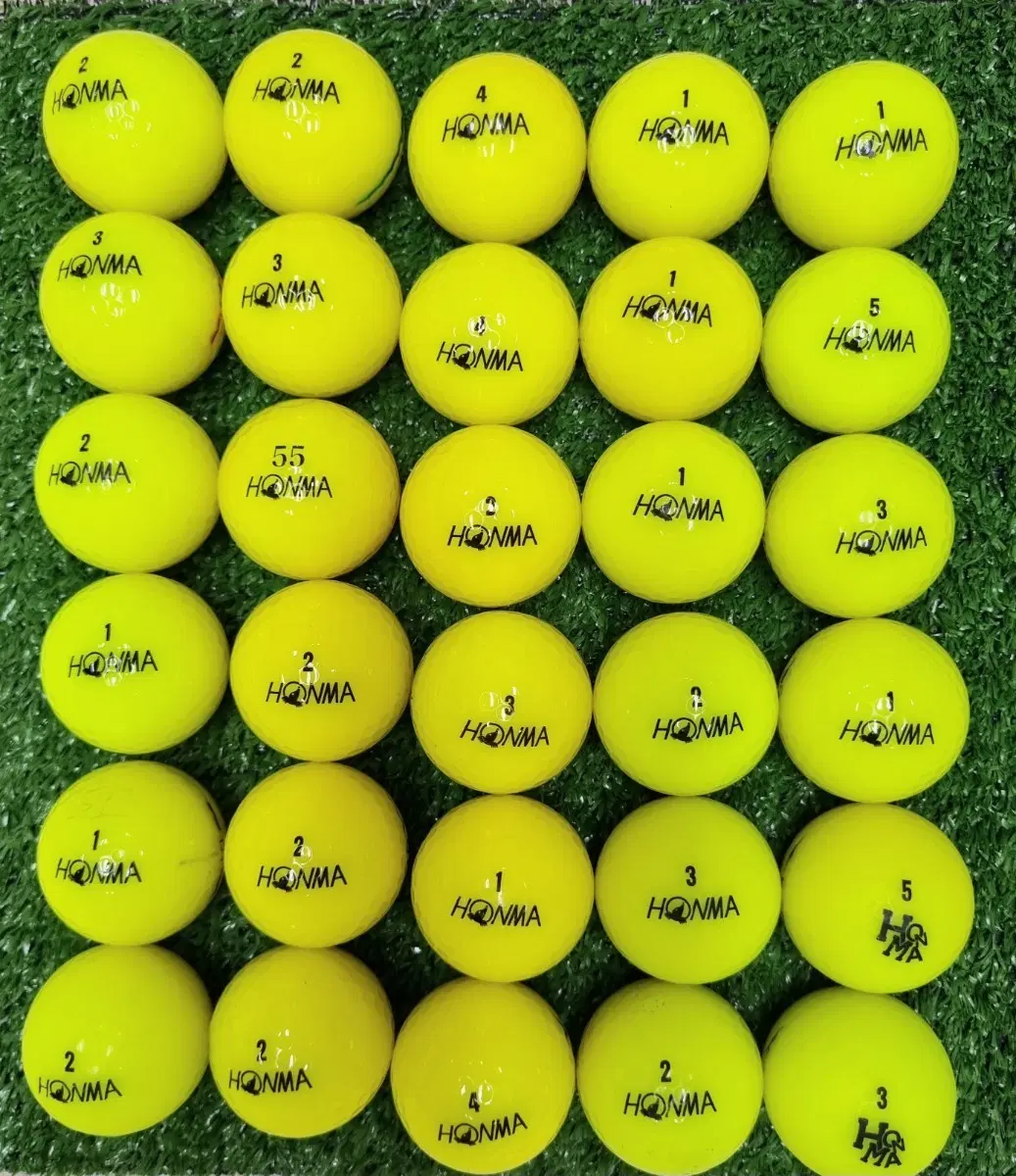 혼마 노랑 A+/A급 30개 골프공 로스트볼