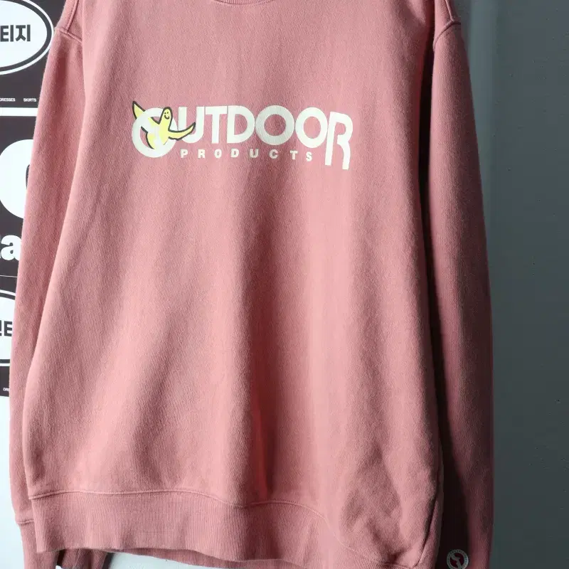 (L-XL) 아웃도어 맨투맨 티셔츠 마크곤잘레스 협업 핑크-H38659