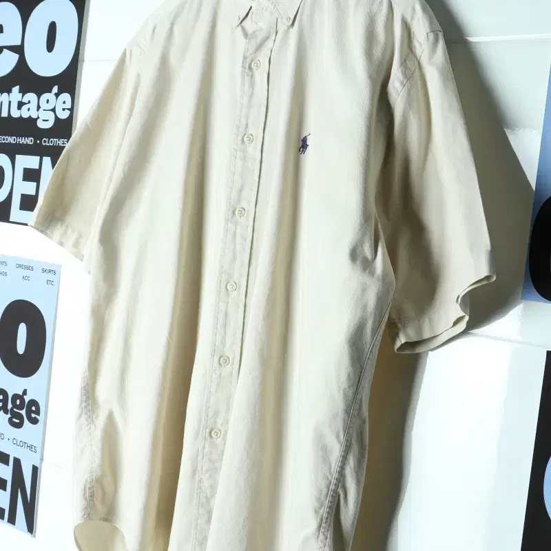 (M-XL) 폴로 랄프로렌 반팔셔츠 남방 90S 년대 희귀-H38645
