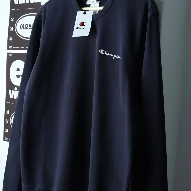 (XL-2XL) 챔피온 맨투맨 티셔츠 새상품 네이비 스웻-H38585