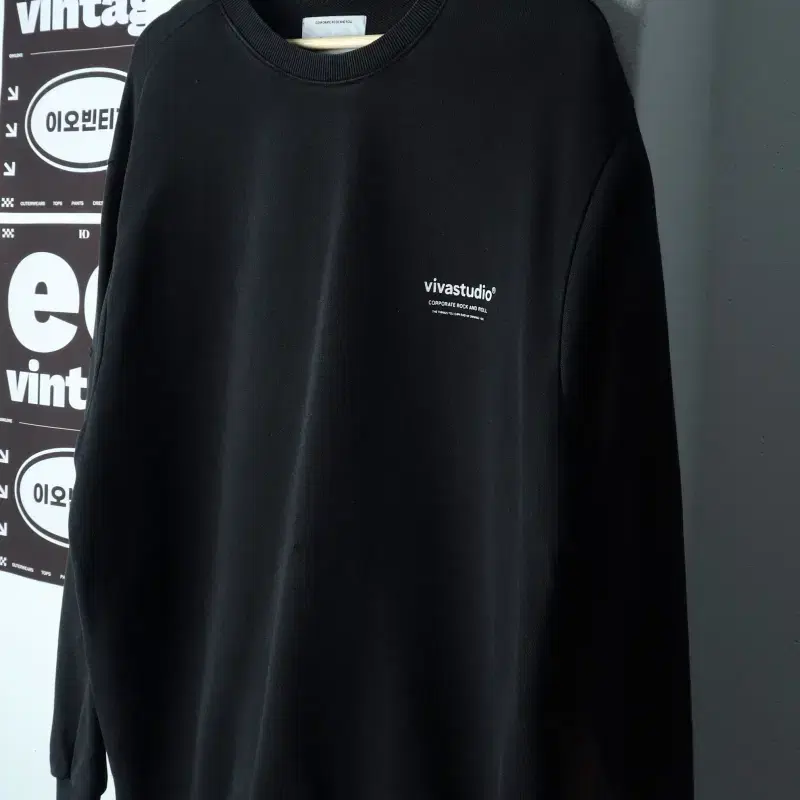 (L-XL) 비바스튜디오 맨투맨 티셔츠 에이징 페이딩 유행-H38511