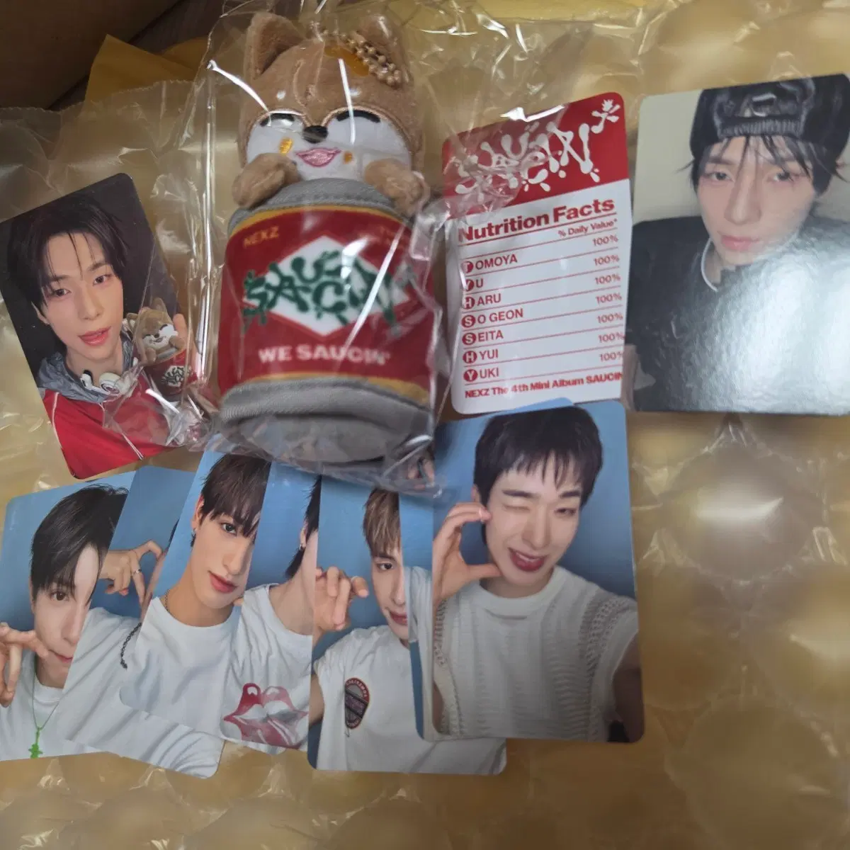 넥스주 건스키 넥스지 소건 쏘씬 키링 인형 포카세트