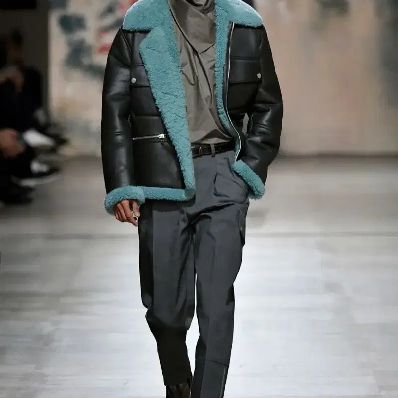 에르메스 2022 f/w 시어링 햄프 무스탕 자켓
