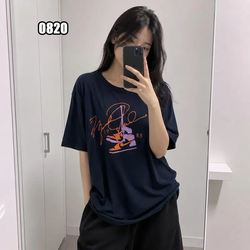 2XL 나이키 조던 AJ85 그래픽 시그니처 반팔 티셔츠