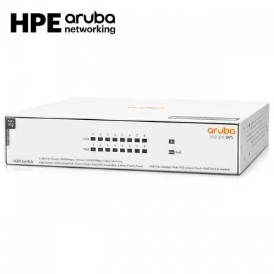 [딜러직판가/새상품]HPE Aruba 아루바 1430 8G Class 4 PoE [R8R46A/비관리형스위치/8포트/PoE+]