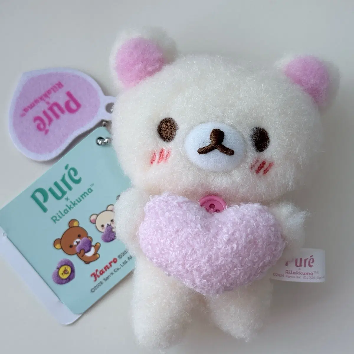 (새상품) Pure 퓨레 코리락쿠마 하트 인형