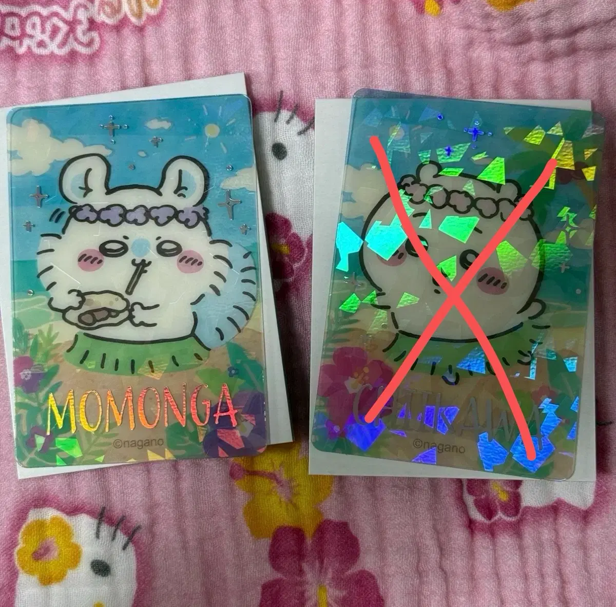 치이카와 인어섬 홀로그램 카드 모몽가
