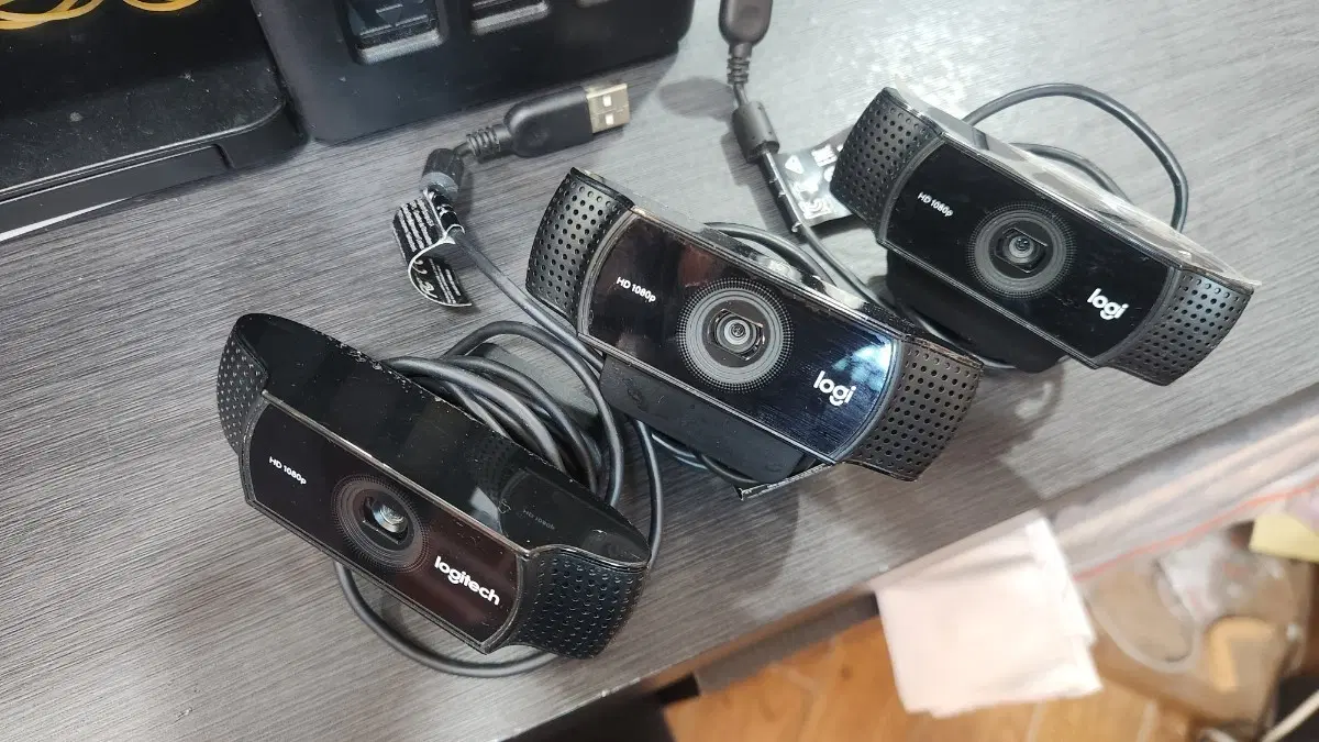 로지텍 c922 웹캠 3대 팝니다
