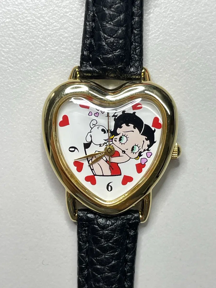 90's Betty Boop 베티붑 빈티지 하트페이스 시계