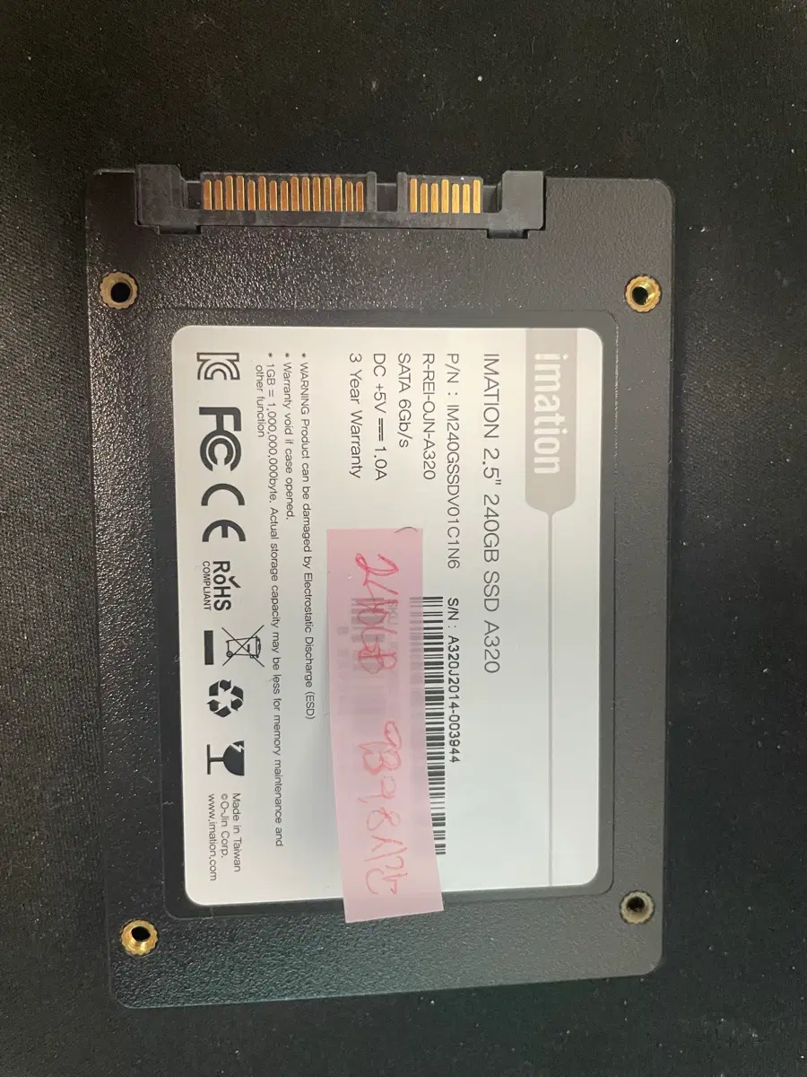imation 240gb SSD 9398시간