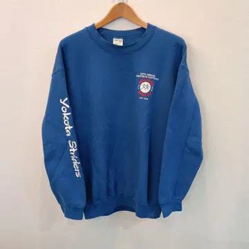 귀한 구제 의류 요코타 기지 하프 마라톤 2006년 기념 맨투맨 블루 M