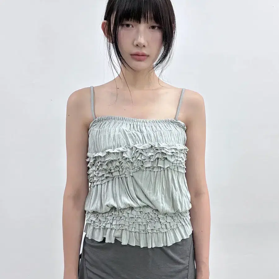 플레어업 draped wrinkle sleeveless (gray)