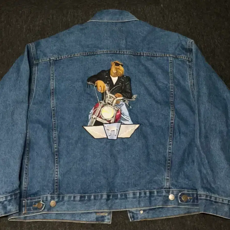 90s 카멜 데님자켓 빈티지