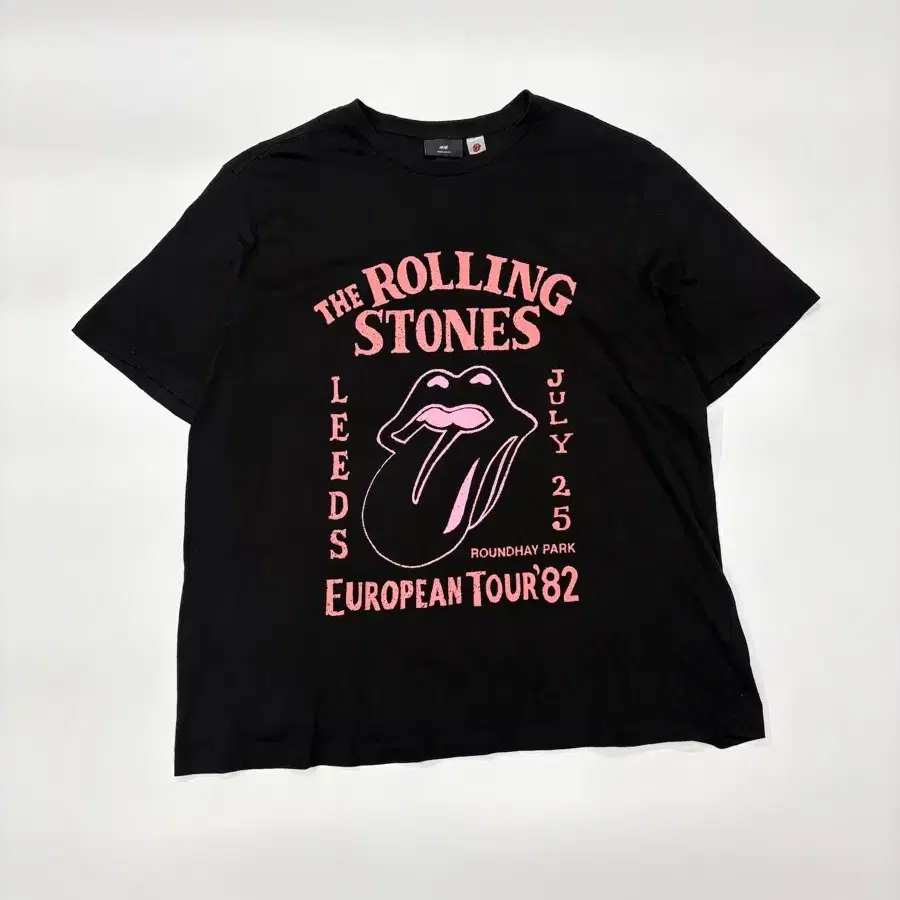 H&M x Rolling Stones 롤링 스톤즈 '82 유럽 투어 그래픽 밴드 반팔 티셔츠