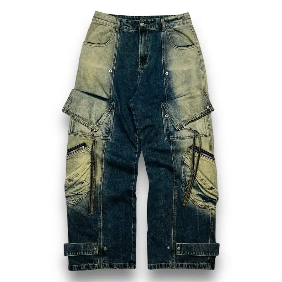DNSR Two Face Multi Cargo Denim Pants